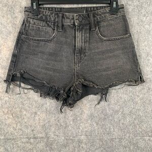 ALEXANDER WANG Womens Size 25 Black Bite Shorts cheeky cutoff‎ high-rise Denim